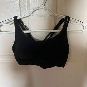 Black Strappy Sports Bra